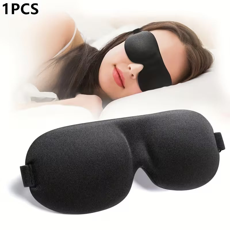 1pc Ultra-Soft Contoured Sleep Mask for 100% Light Blocking –