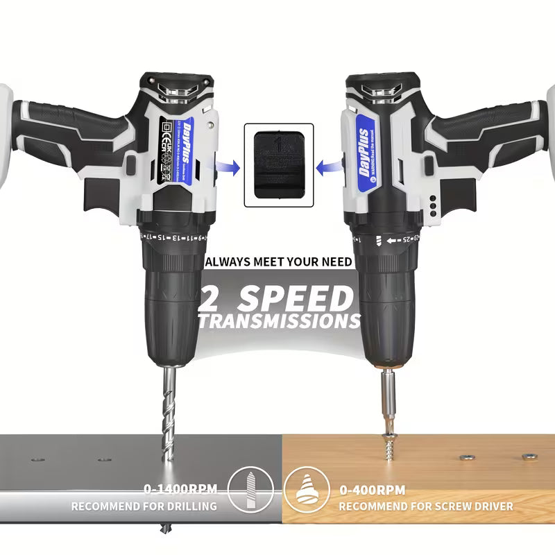 Cordless Power Drill Set