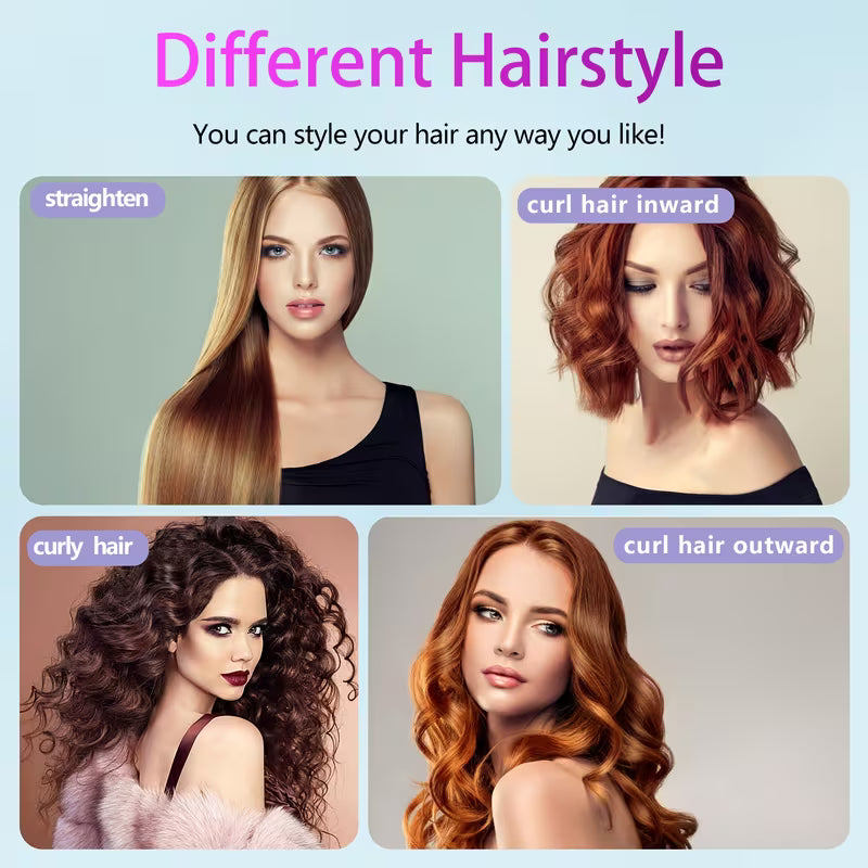 Cordless Hair Straightener Brush –